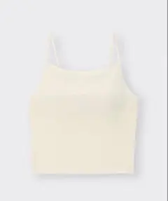 ブラフィールクロップドベロアキャミソール　GU Sサイズ　ナチュラル　白