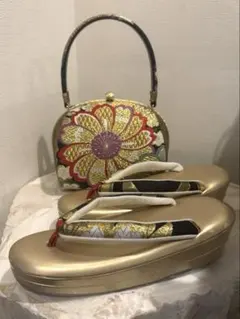 成人式 バッグ、草履セット