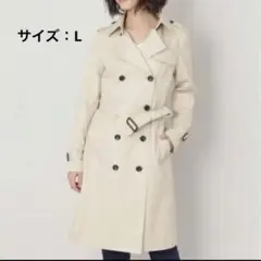 ベージュ トレンチコート ダブルブレスト