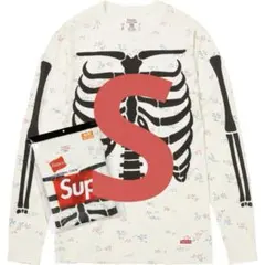 S Hanes Bones Thermal Crew Floral