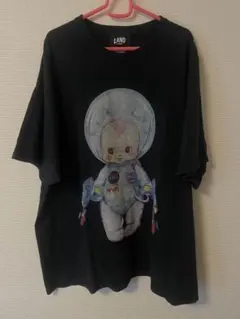 land by milkboy cerise 宇宙服 ベイビー Tシャツ 黒のサムネイル
