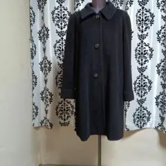 ANGORA 黒 チェスターコート ウール混合　ラティクル