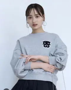 SNIDEL Sustainableワッペンロゴスウェット　限定値下げ