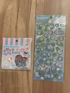 サンリオ　おはじきシール　キャンディグリッターステッカー　シマエナガ