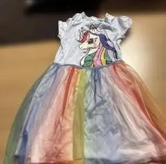ユニコーンプリントのワンピース 130cm