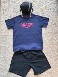 サッカーユニフォームセット130cm〜140cm キャップ付き　細い体型向け