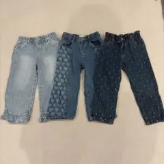 Zara 女の子 デニム104cm 3本セット