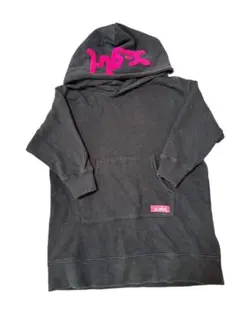 x-girl 黒 フード付きパーカー 100cm