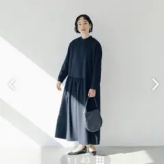 北欧暮らしの道具店　未使用品　「シワになりにくいフォーマルワンピース 私らしく、ハレの日を」シワになりにくいフォーマルワンピース 北欧