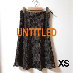 UNTITLED アンタイトル　レディース　かわいいレトロ 　ひざ丈スカート