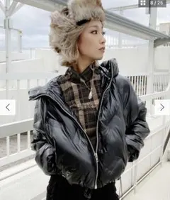 GYDA ROUNDTRIP hoodie 中綿ブルゾン　ブラック