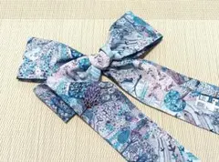 LIBERTY☆ロイヤルオークハウス ネイビーブルー リボンスカーフのサムネイル