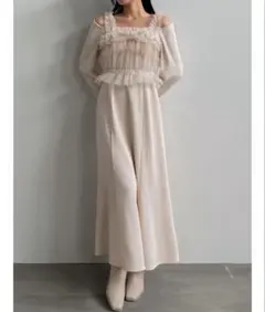 dazzlin チュールギャザービスチェカットワンピース Sサイズ