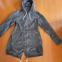 Eddie Bauer フード付きグレー ナイロンジャケットSサイズ
