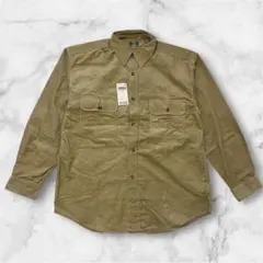 【ユニクロ】 コーデュロイオーバーシャツ キャメル Lサイズ