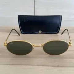 B&Lレイバン ゴールド オーバルサングラス W2560 NWBKケース付き