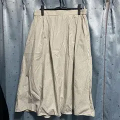 GU タックフレアミディスカート　白　3XL