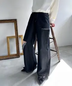 新品未開封　EPIMI E'PIMMY ダメージワイドストレートデニムのサムネイル