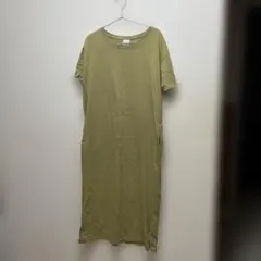 Champion 半袖ロングワンピース FREE オリーブ