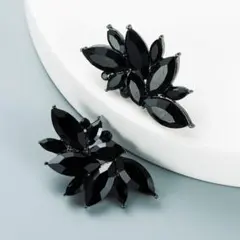 【新品】ビジューピアス ラインストーン 社交ダンス 結婚式 パーティー ブラック