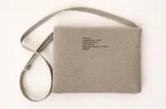 ZUCCA ズッカ　キャンバスサコッシュグレー 多収納 ショルダー