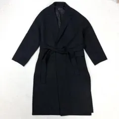 スタニングルアー ウール100% リバーコート ロング 黒 ベルト 1