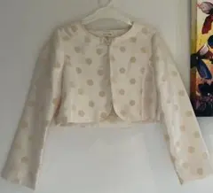 anyFAM アイボリー ドット柄 ジャケット フォーマル　発表会　140