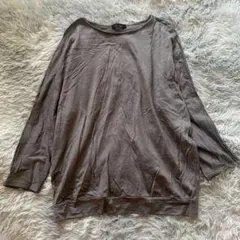 セブンアイディコンセプト レディース カットソー L 長袖 グレー 無地