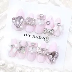 ネイルチップ　量産　推し活　韓国　量産型　ピンク　オーダー　現品　【172】