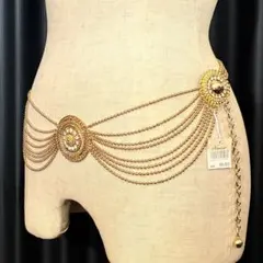 ヴィンテージ　チェーンベルト　ダンス　パーティー　アクセサリー　ゴージャス