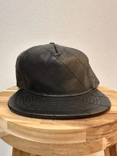 STAMPD LA ブラック シープレザー キルティングキャップのサムネイル