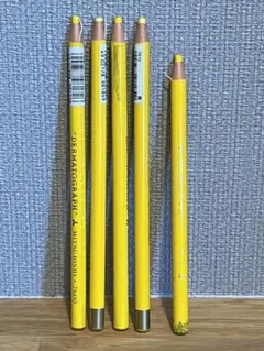 三菱鉛筆 ダーマートグラフ イエロー 5 本セット 3 本未使用のサムネイル