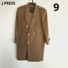 Jプレス　ダブルボタン　チェスターコート 茶色　キャメル　9号　M ビジネス