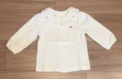 familiar 長袖 フリル シャツ ブラウス 80 ホワイト