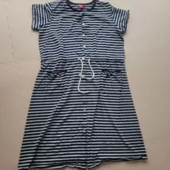 POLO マタニティパジャマ 前開き ワンピース 授乳口 半袖 入院着