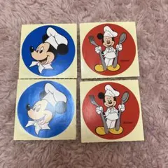 ミッキーマウス シェフ ステッカー 4枚セット