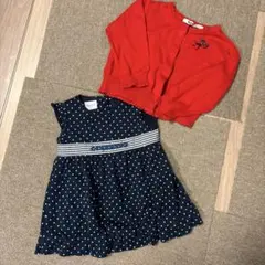 familiar ワンピース 70/カーディガン80