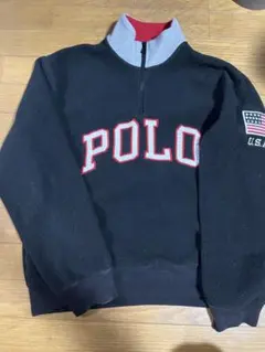 ラルフローレン ハーフジップ フリース スウェット M 90s 古着 ポロ