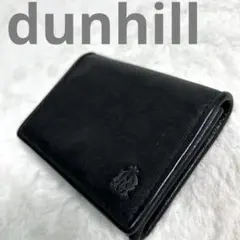 dunhill 総柄　メタルロゴ　小銭入れ　PVCレザー　黒
