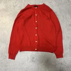 00's vintage 赤のボタン付き長袖カーディガン
