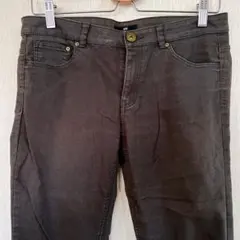 H&M 【L】ストレッチ スキニーパンツ ダークブラウン 40