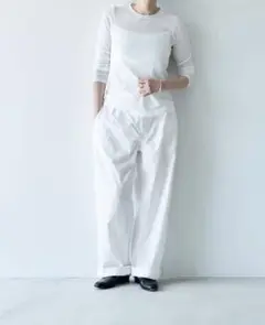 最終値下げ 美品 dhal パンツ 白 ダル