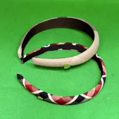 ブルーレーベル　カチューシャ　2本セット レッド　ベージュ