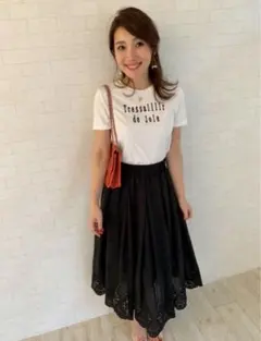 コットン 刺繍レース ボリュームスカート Liala×PGのサムネイル