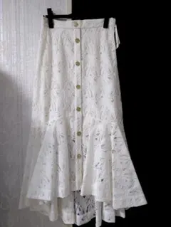 スナイデル☆レースフロントボタンスカート☆未着用タグ付