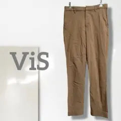 k【ビス】スラックス/美品 ウエストゴム 美脚効果 裏起毛 オフィスカジュアル