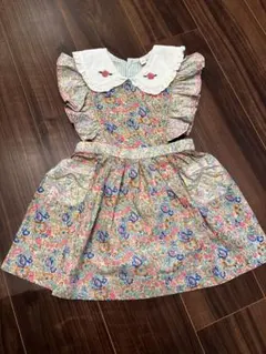 Bonjour diary エプロン風ワンピース　4Y