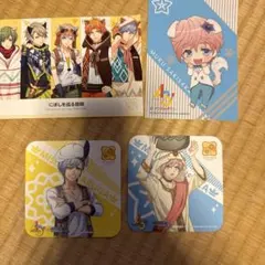 A3! コースター 2種　斑鳩三角 向坂椋　ポストカード2種
