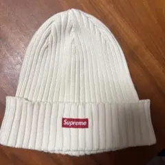 Supreme ニット帽 アイボリー 100%コットン
