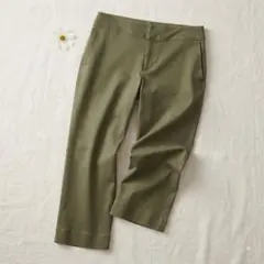 NEWYORKER テーパードパンツ カーキ ストレッチ 綿混 (L相当)